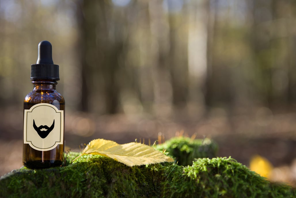 Natural beard Oil -  barbershop product photography